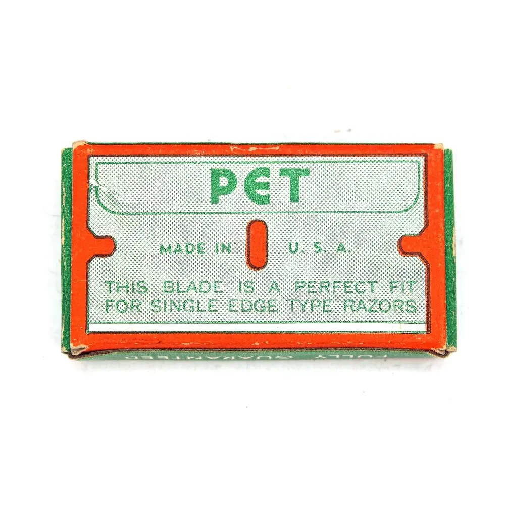 Vintage NOS PET Brand Single Edge Razor Blades